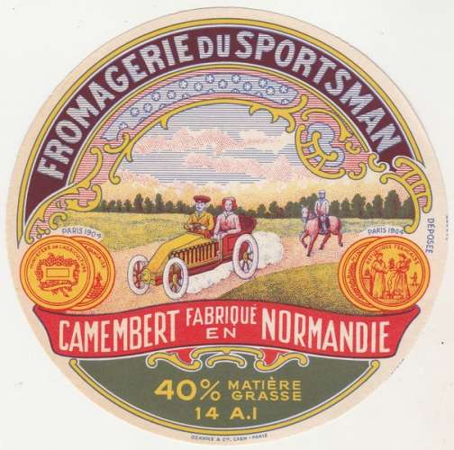 anciennne ?  Etiquette de Camembert Fromagerie du Sportman