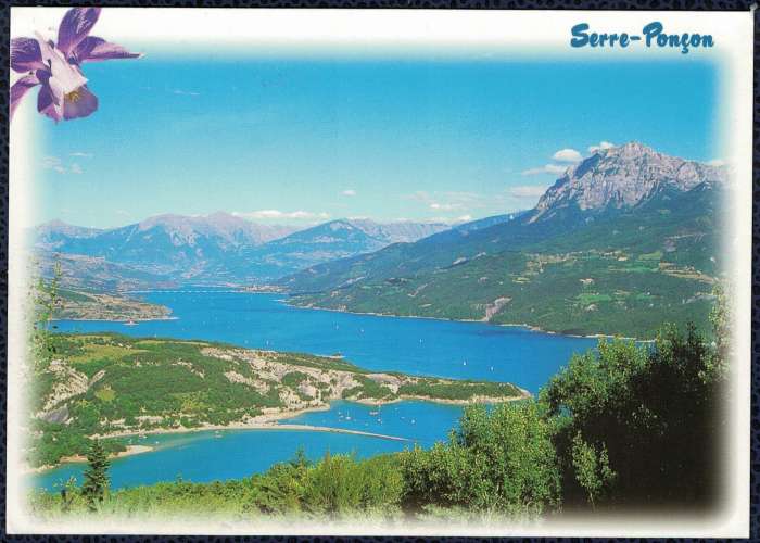 Carte Postale Postcard écrite Lac Artificiel Serre Ponçon
