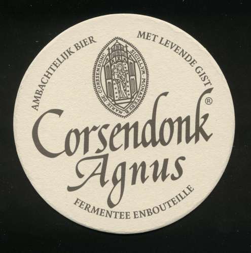 SB Sous Bock Sous verre Beer Mat Corsendonk Agnus Fermentée en bouteille 