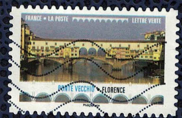 France 2017 Oblitéré Used Ponts et Viaducs Ponte Vecchio Florence Y&T 1473