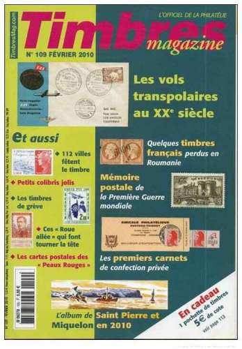 Timbres Magazine N°109 Février 2010