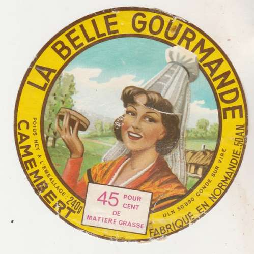  Etiquette de Camembert La Belle Gourmande 