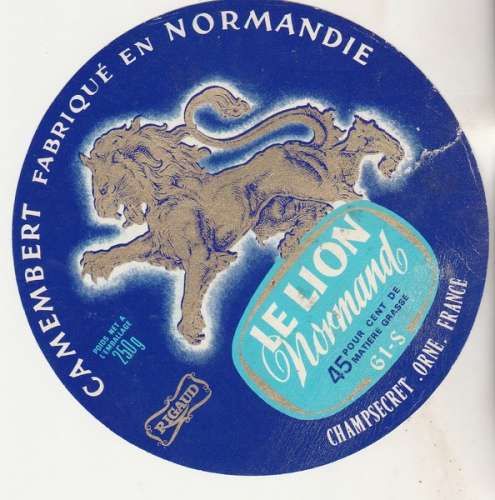  Etiquette de Camembert le Lion Normand