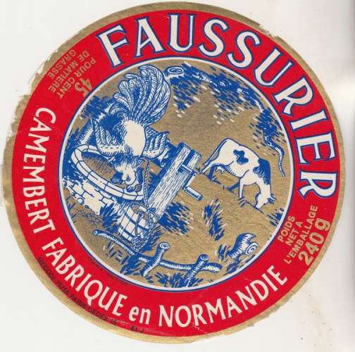  Etiquette de Camembert  Faussurier