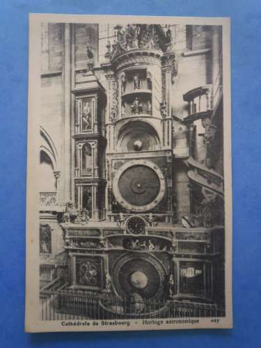 67-STRASBOURG cathédrale , l'horloge astronomique , dos vert