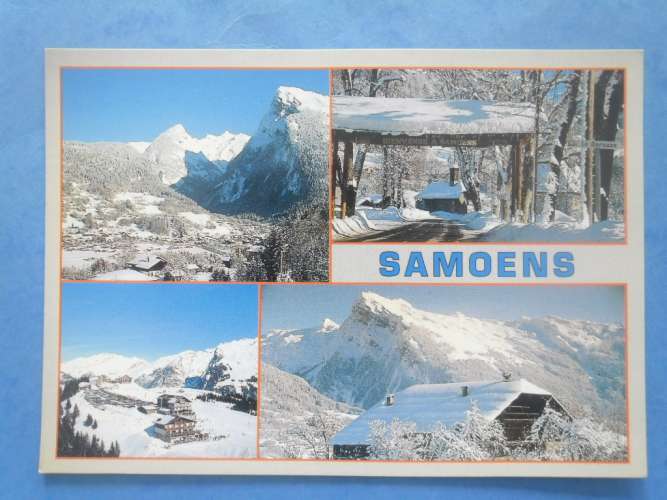 74-SAMOENS vues diverses , écrite au verso