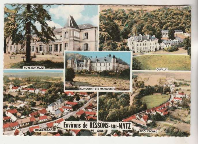 cpsm  60 Environs de Ressons-sur-Matz multivues