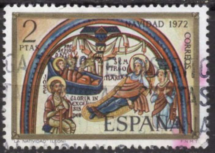 E012 - Y&T n° 1769 - oblitéré - Noël - Nativité - 1972 - Espagne