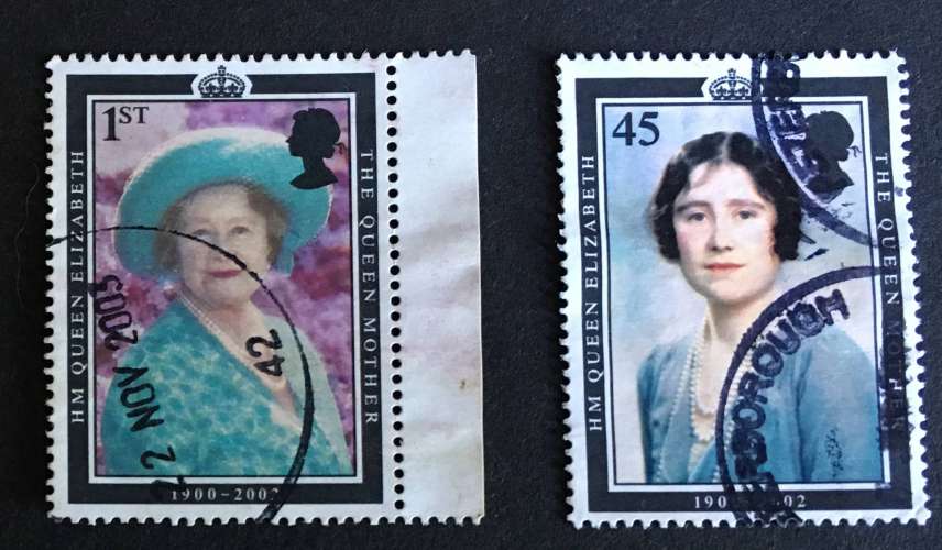 GB 2002 Queen mother commemoration 1st & 45p YT 2327A / 2327C