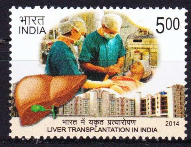 Inde 2014 YT 2593 MNH Médecine Transplantation de foie