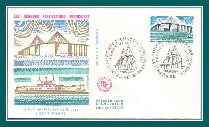FDC 1856 Pont de St Nazaire  1975 bridge brücke