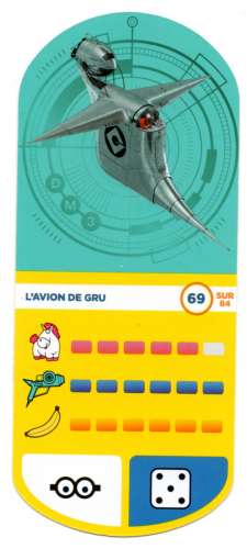Auchan Moche Méchant carte N°69 Avion de GRU
