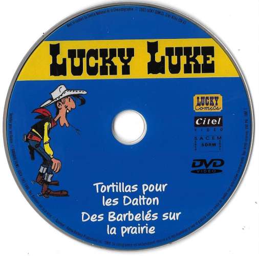 DVD - Lucky Luke - Tortillas pour les Dalton - Des barbellés sur la prairie - excellent état