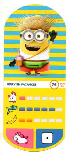 Auchan Moche Méchant carte N°76 JERRY en vacances