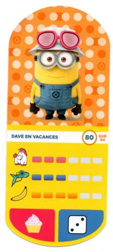 Auchan Moche Méchant carte N°80 DAVE en vacances