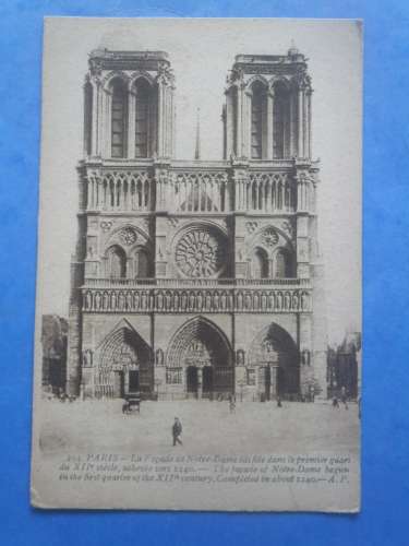 75-PARIS Notre Dame , écrite au verso