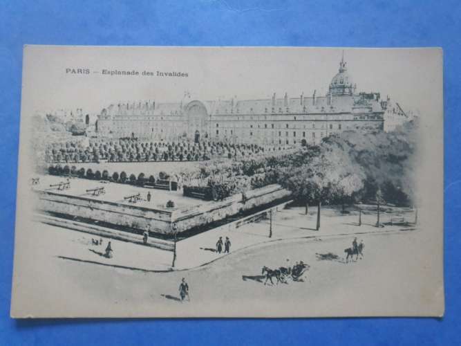 75-PARIS esplanade des Invalides , dos non divisé