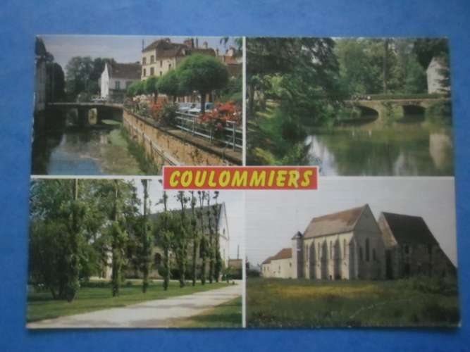 77-COULOMMIERS vues diverses , écrite et circulée , 2 scans