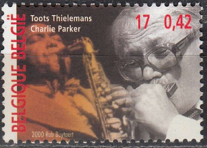 Belgique 2000 COB 2962 Neuf ** Cote (2016) 1.00 Euro Toots Thielemans & Charlie Parker