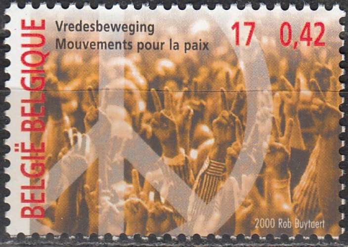 Belgique 2000 COB 2951 Neuf ** Cote (2016) 1.00 Euro Mouvement pacifiste