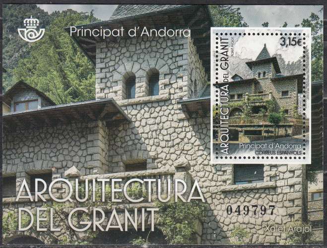 Andorra Español 2017 Bloc Feuillet Architecture Neuf ** 