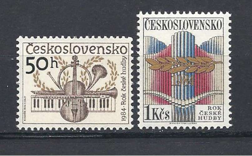 Tchecoslovaquie Y & T N° 2586/87**   Année de la musique Tchéque