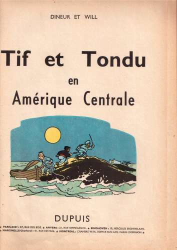 1956 Tif et Tondu en Amérique Centrale par Dineur et Will  éditions Dupuis