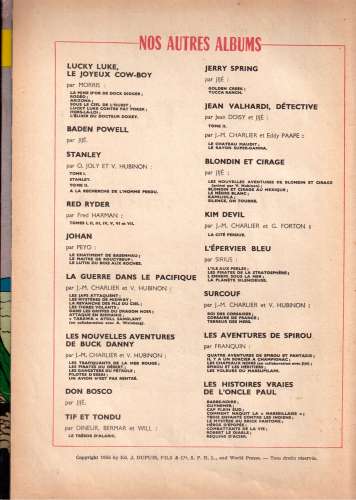 1956 Tif et Tondu en Amérique Centrale par Dineur et Will  éditions Dupuis