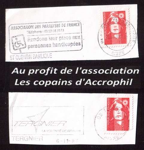 Au profit de l'association France flammes postales   Aisne  St Quentin - Basilique - Tergnier