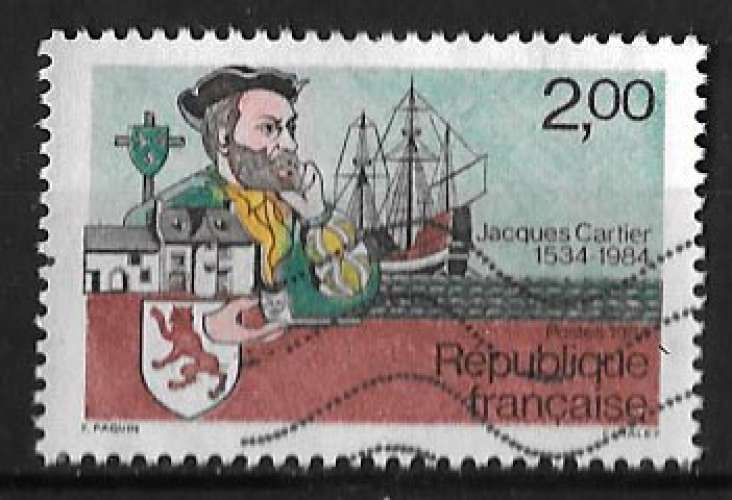 France - Y&T 2307 (o) Jacques Cartier - année 1984