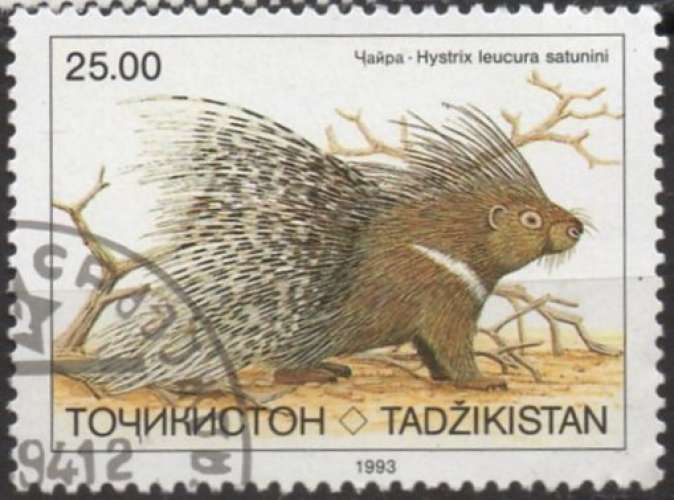 7106 - Y&T n° 15 - oblitéré - Porc épic - 1993 - Tadjikistan