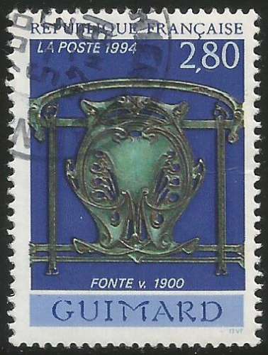 France - 1994 - Y&T n° 2855  - Obl. - Fonte de Guimard (vers 1900) - Arts décoratifs