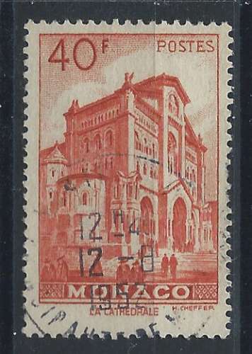 Monaco N°313B Obl (FU) 1948/49 - Cathédrale de Monaco