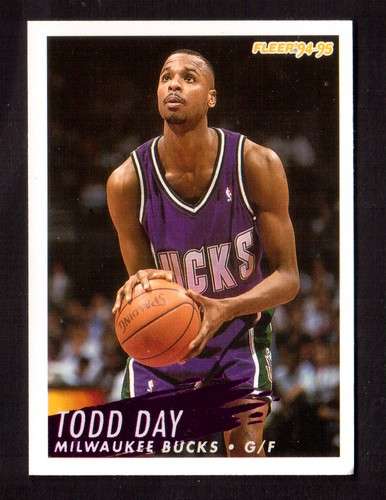 Basket NBA Fleer 94-95 Milwaukee Bucks n°129 Todd Day . G/F