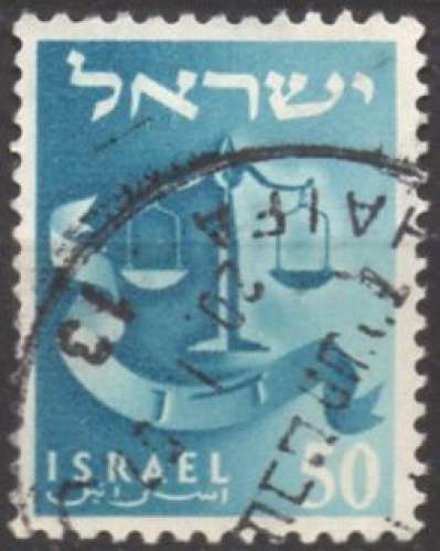 E415N - Y&T n° 101 - oblitéré - Tribu de Dan - 1955/56 - Israël