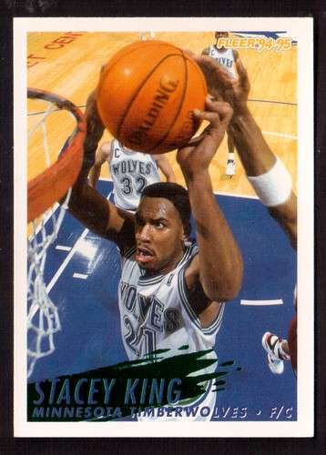 Basket NBA Fleer 94-95 Minnesota Timberwolves n° 136 Stacey King . F/C