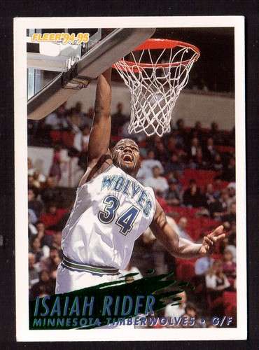 Basket NBA Fleer 94-95 Minnesota Timberwolves n° 139 Isaiah Rider . G/F