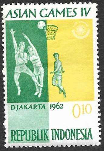 Indonésie 1962 Y&T 283 neuf avec charnière - 4è jeux asiatiques à Djakarta - Basket 