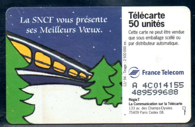 France F535B SNCF Père Noël 50U-SO5 1994