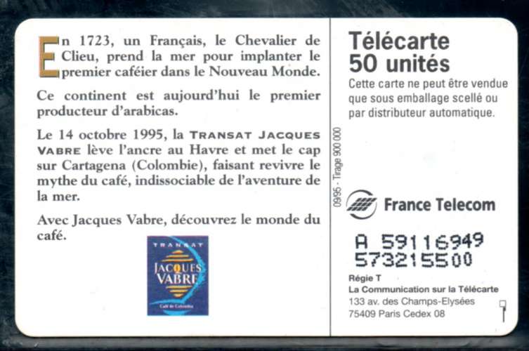 France F591 Voile Transat Jacques Vabre 50U-SO3 1995