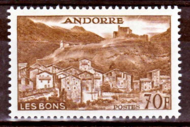 Andorre 152 B 1955 hameau  des bons neuf ** TB MnH cote 8.5