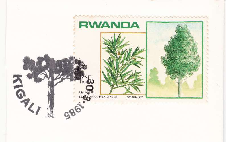 Rwanda ...1985  oblitéré sur fragment