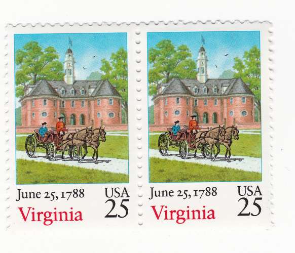 Virginie ...2 timbres neufs