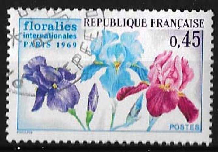 France - Y&T 1597 (o)  Floralies internationales de Paris - année 1969