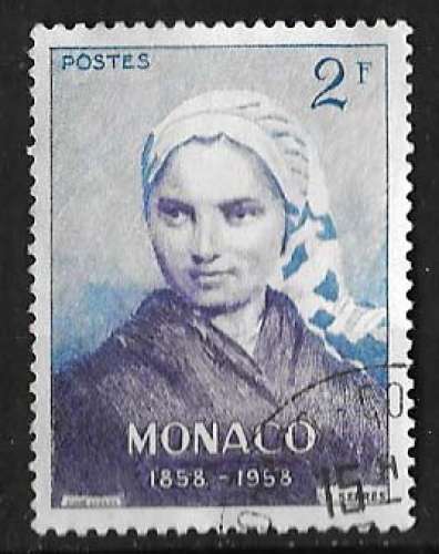 Monaco - Y&T 493 (o) - Centenaire des apparitions de Lourdes - année 1958