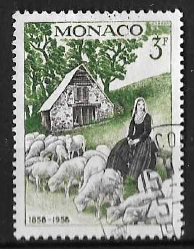 Monaco - Y&T 494 (o) - Centenaire des apparitions de Lourdes - année 1958