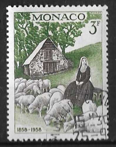 Monaco - Y&T 494 (o) - Centenaire des apparitions de Lourdes - année 1958