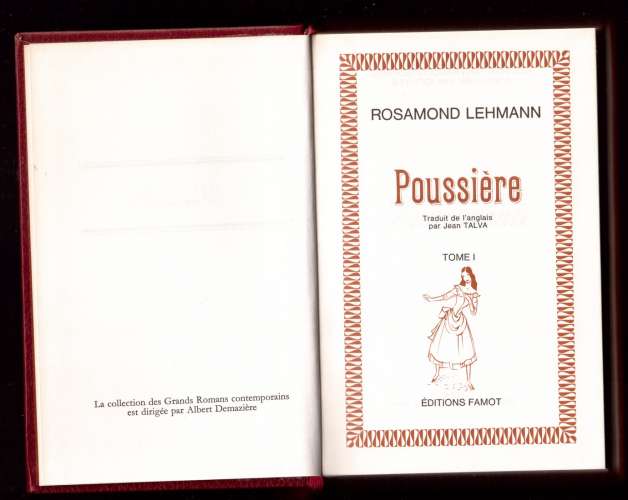 Livre 1974 Rosamond  Leymann Poussière tome 1 et 2 Editions Famot  Plon traduction Jean Talva
