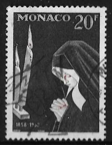 Monaco - Y&T 499 (o) - Centenaire des apparitions de Lourdes - année 1958