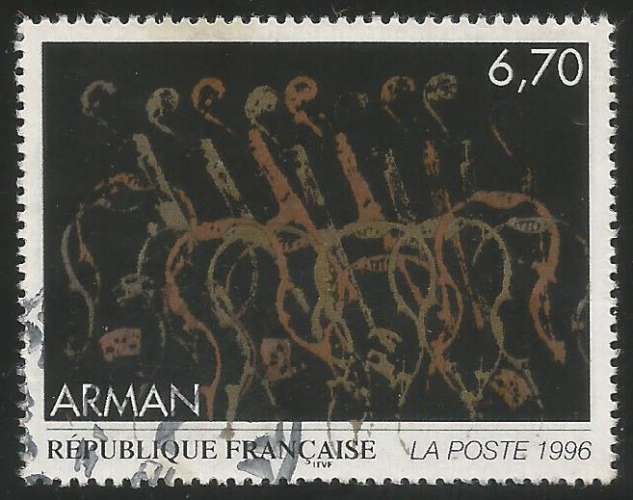 France - 1996 - Y&T n° 3023 - Obl. - Œuvre originale d'Arman - Série artistique